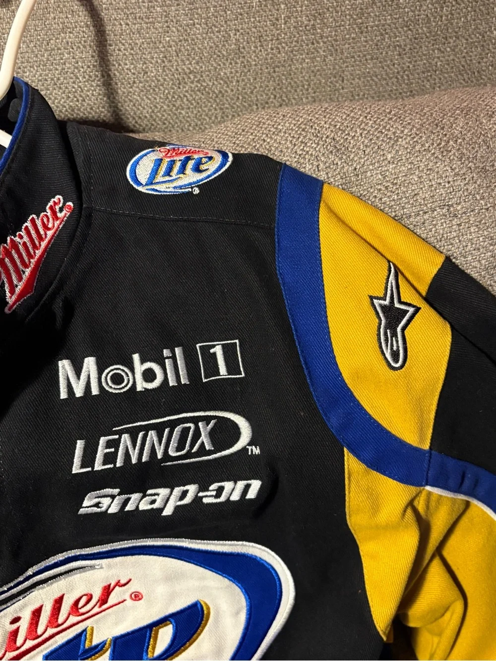 Vintage JH Design NASCAR Miller Lite Kurt Busch Racing Jacket #2